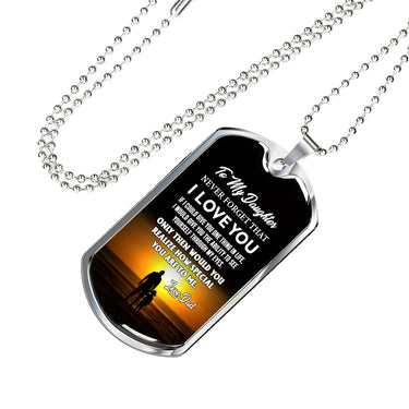Father and Daughter Jewelry Love Dad Birthday Gifts, Christmas Gifts Luxury Dog